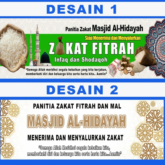 Banner Menerima Zakat Fitrah Gambar Contoh Banners