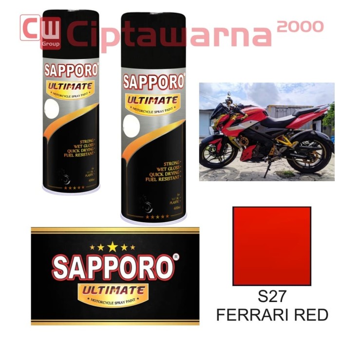 Jual SAPPORO  ULTIMATE S27 FERRARI RED MERAH FERARI CAT  