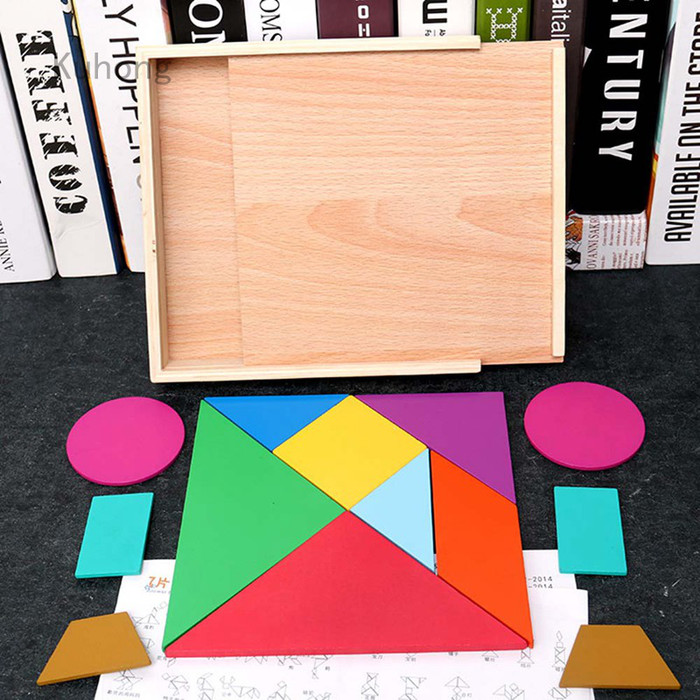 Jual 13pcs Set Buku Puzzle Tangram Tangrams Bahan Kayu Warna Warni Untuk Jakarta Barat Avenger8 Tokopedia