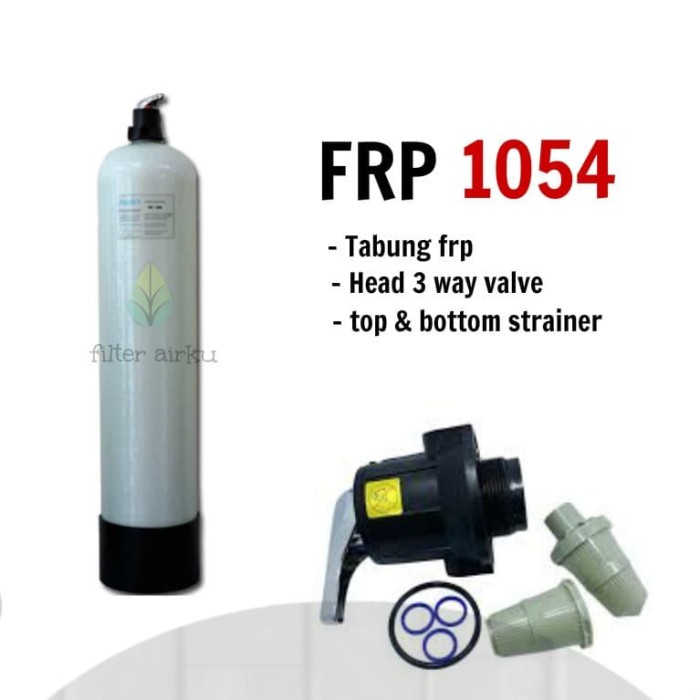Jual Tabung filter air FRP 1054 + head 3 way valve Kota Surabaya