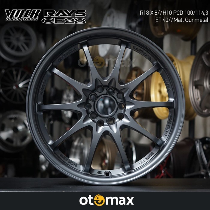 Jual Velg  Mobil  Volk Rays Ce28 Ring 18 Matt Gunmetal 