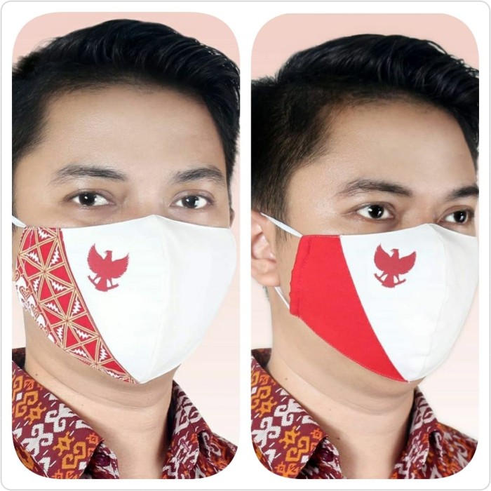 Jual Masker  Batik  Keris  Garuda Merah Putih Anti Air 