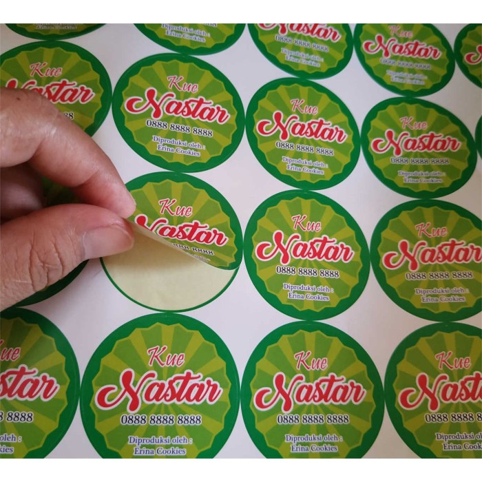 Jual Cetak Stiker Produk Kemasan Kromo A3 + Cutting - Jakarta Pusat