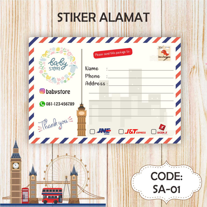 Jual stiker alamat pengiriman / label pengiriman - Putih ...