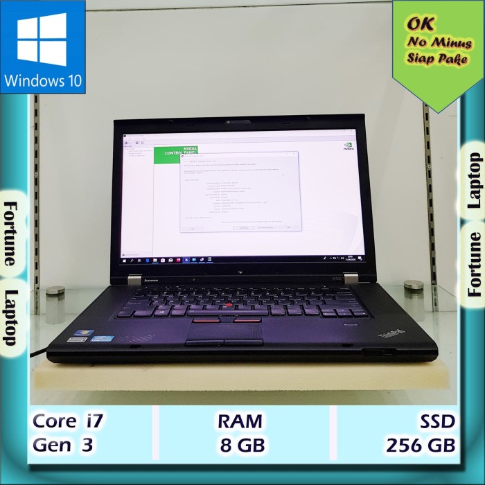 Jual Lenovo ThinkPad W530 |Core i7 -Gen 3 |Camera