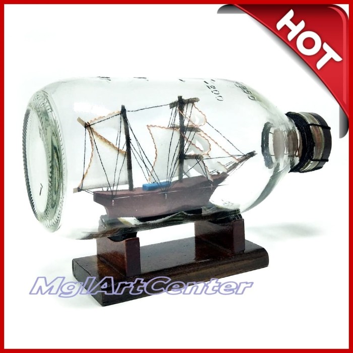 Jual Miniatur Kapal Pinisi Dewaruci Dalam Botol P19- Hiasan Pajangan