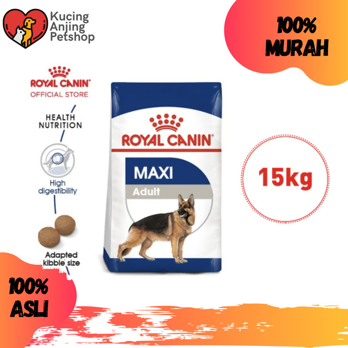 Jual Makanan Anjing Dewasa Royal Canin Maxi Adult Dry 15kg ...