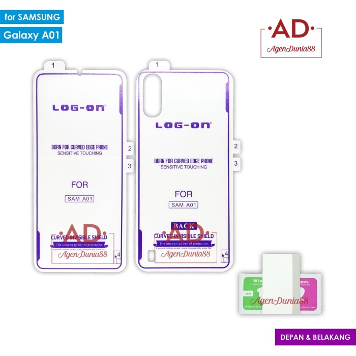 Jual ANTI GORES JELLY SAMSUNG A01- DEPAN BELAKANG - LOG ON