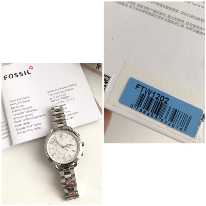 fossil hybrid smartwatch silver