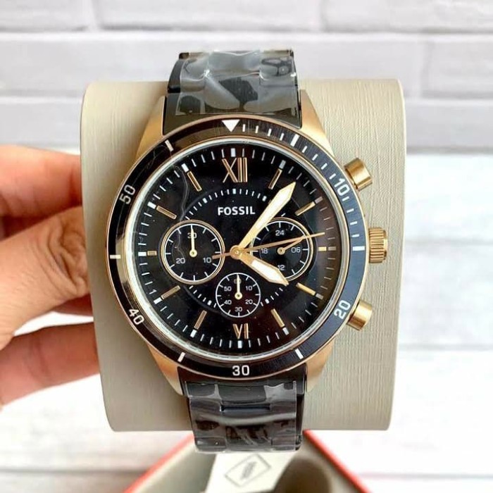 flynn sport chronograph black stainless steel watch