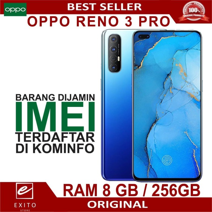 Jual OPPO RENO 3 PRO RAM 8GB ROM 256GB GARANSI RESMI