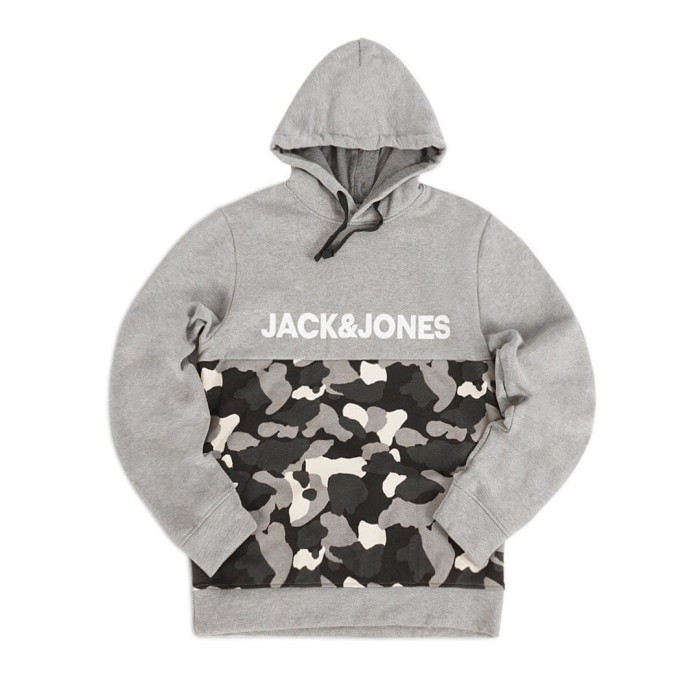 grey hoodie with print