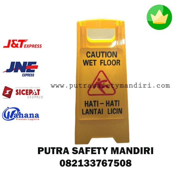 Jual RAMBU PAPAN PERINGATAN AWAS HATI HATI LANTAI LICIN  