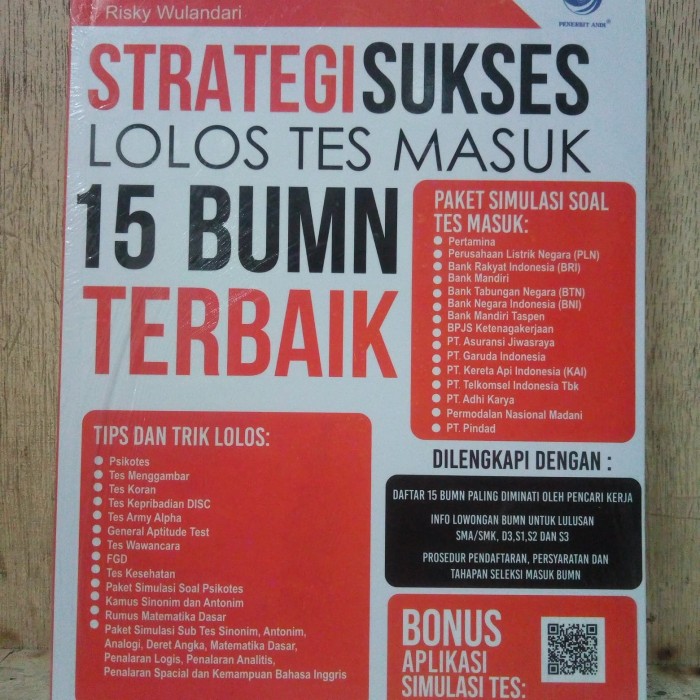 Jual Strategi Sukses Lolos Tes Masuk 15 Bumn Terbaik Jakarta Pusat Paung Bookstore Tokopedia