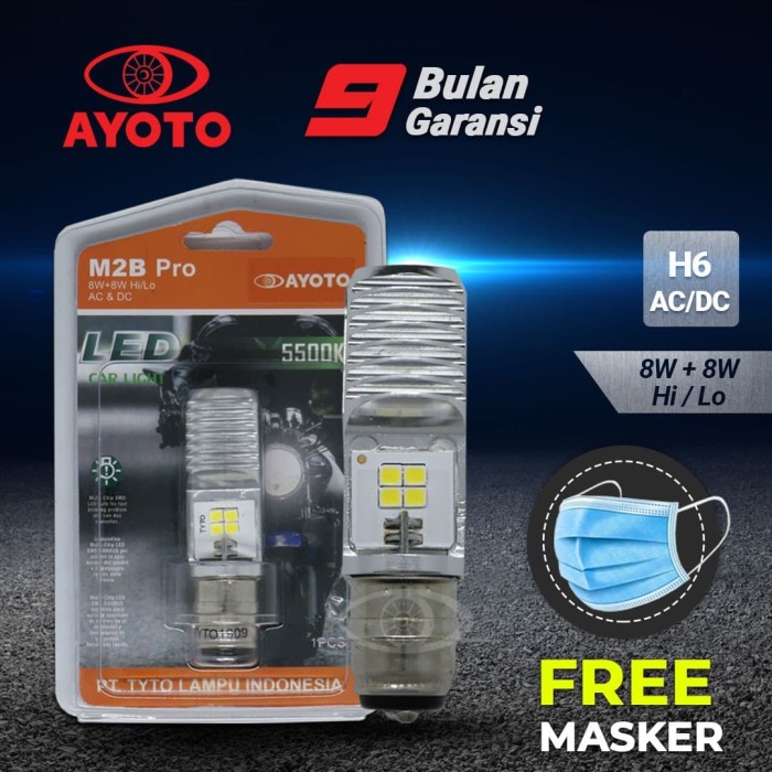  Jual  Lampu  LED  Utama Motor  Bebek Matic  AYOTO M2B Pro H6 AC 