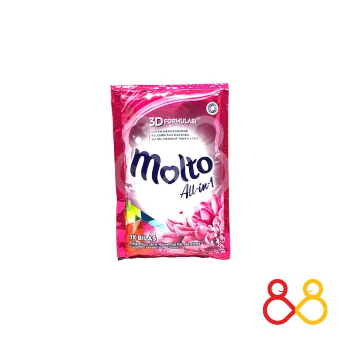 Jual MOLTO ALL-IN-1 PINK SACHET (12PCS) - MOLTO PINK 1x