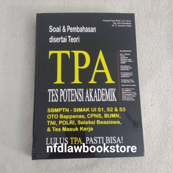 Jual Buku Soal Pembahasan Disertai Teori Tpa Tes Potensi Akademik Simak Jakarta Selatan 69dewa Store Tokopedia