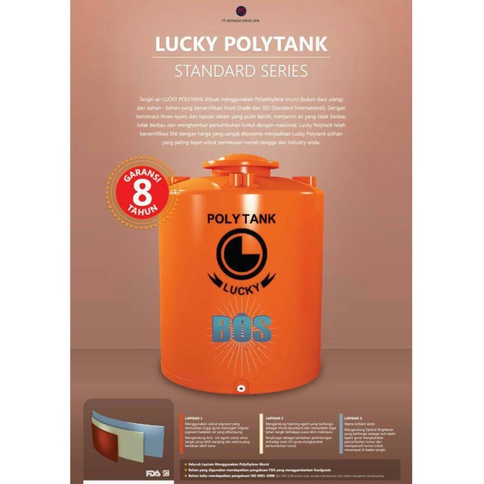 Jual Tangki Air LUCKY Polytank LS 1100 Liter / Tandon ...