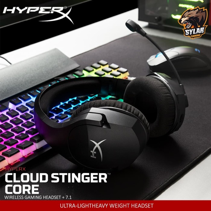 hyperx cloud stinger core wireless 7.1 gaming headset for pc