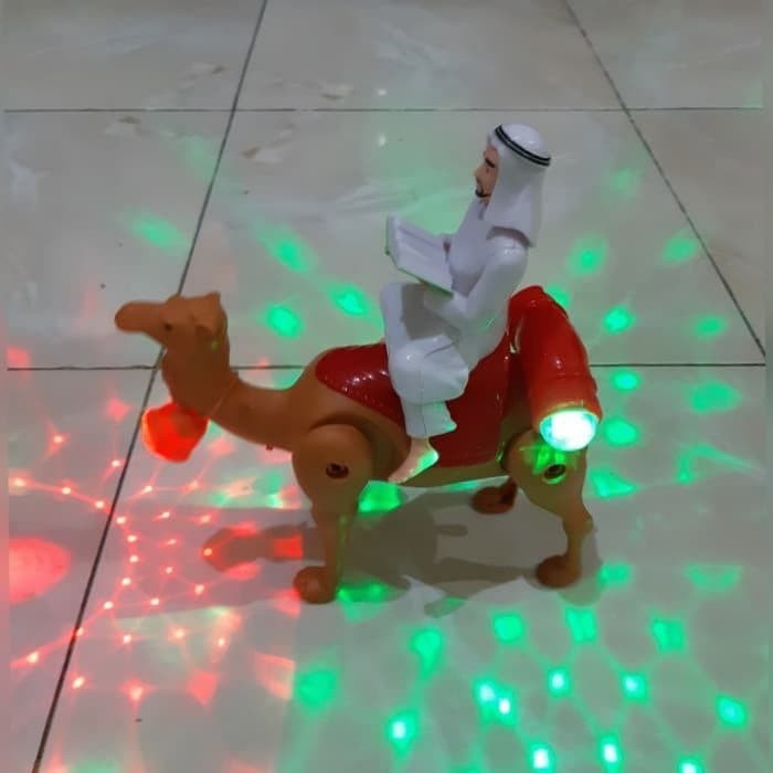 Jual mainan unta onta arab camel haji mengaji ngaji jalan lampu suara