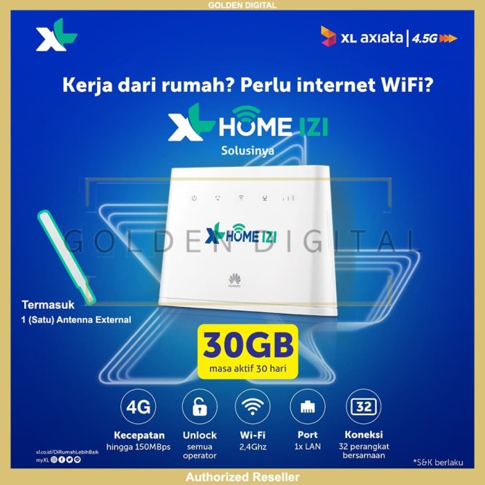 Jual XL HOME IZI Huawei B311 Free XL IZI 30GB Unlocked  