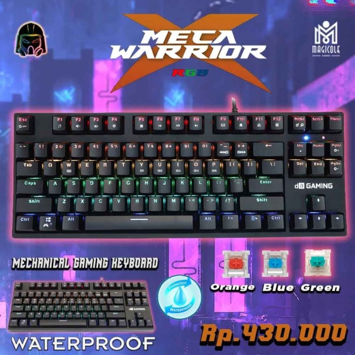 Jual DA Meca Warrior X RGB Tenkeyless Mechanical Gaming Keyboard - Kota