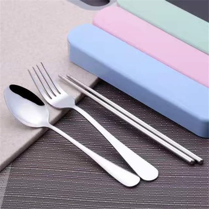 Jual SET ALAT MAKAN  SENDOK GARPU SUMPIT STAINLESS STEEL 