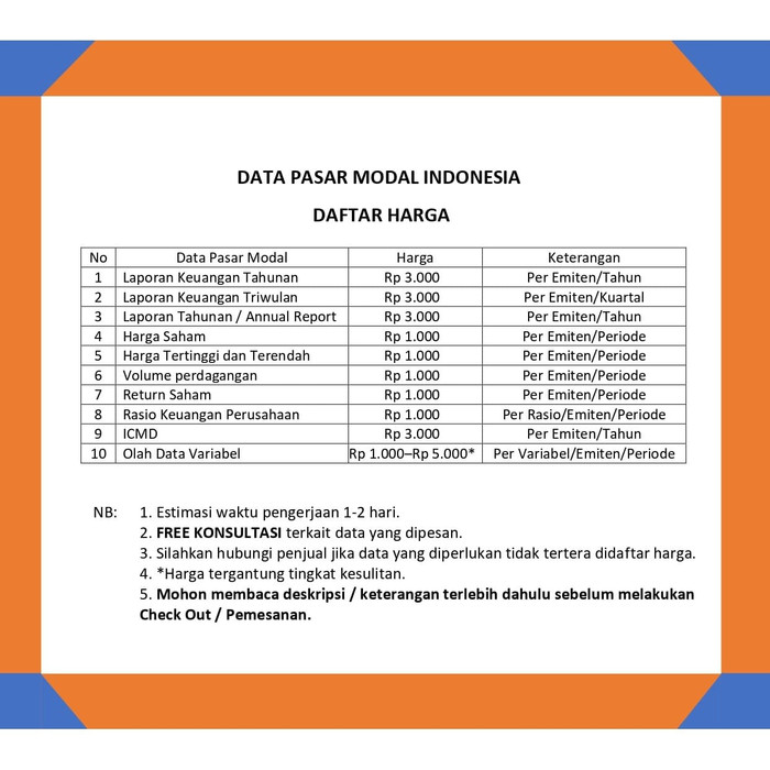 Jual Laporan Keuangan Dan Tahunan Icmd Rasio Keuangan Olah Data Dll Volume Perdagan Data Pasar Moda Kab Bantul Data Pasar Modal Tokopedia