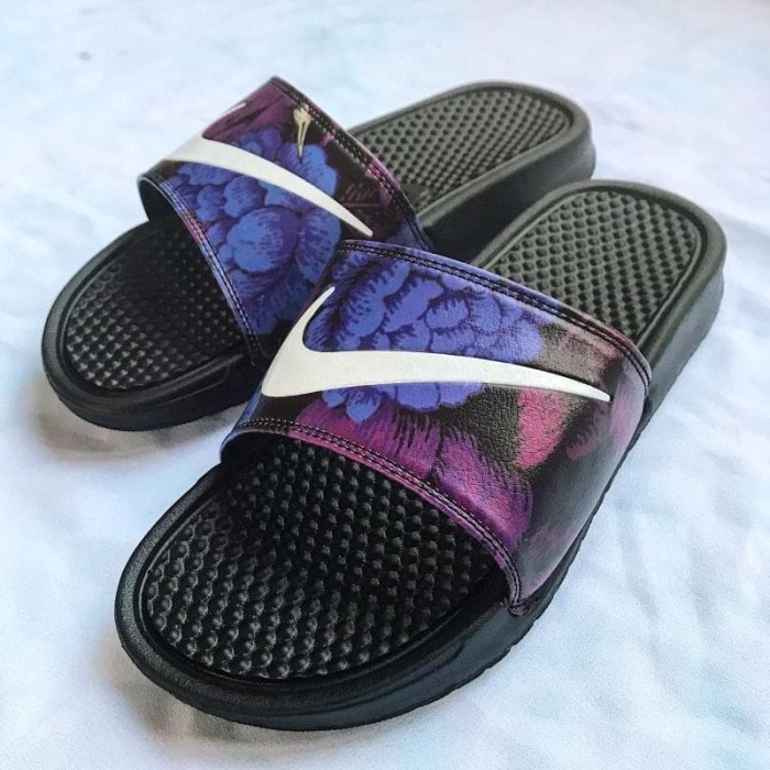 nike sandals purple