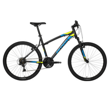 btwin rockrider 340 grey yellow mtb cycle