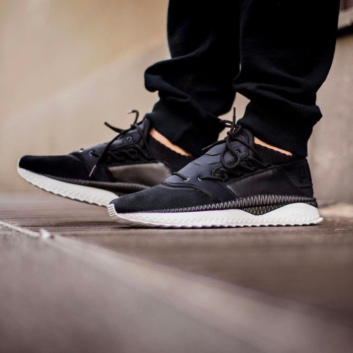 puma tsugi black and white