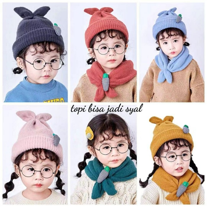 Jual Topi  Anak  Import Model Rajut Pita Wortel Jakarta 