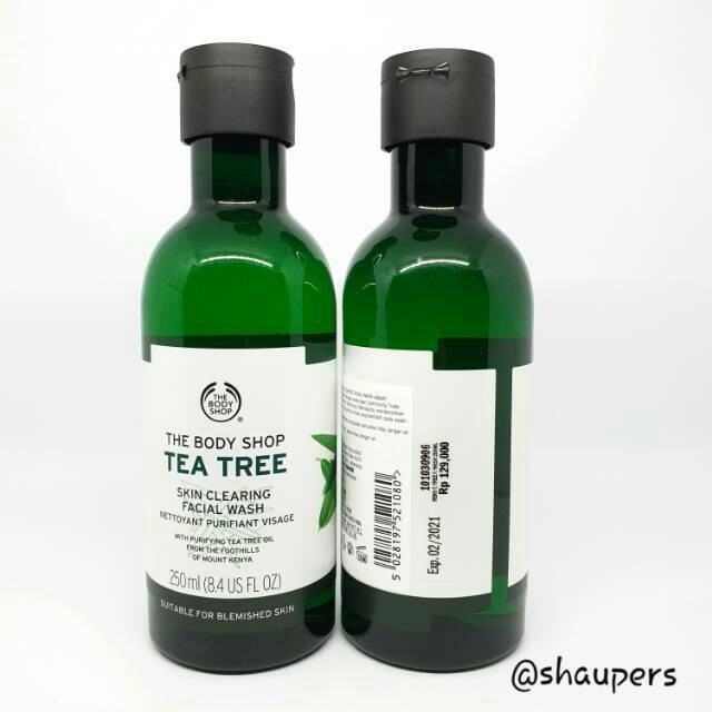 the body shop tea tree skin clearing facial wash harga