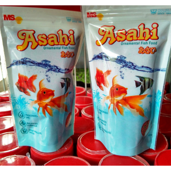 Jual Pakan pelet Mix Ikan Hias Mas Koki dan lain lain ASAHI 100 gram