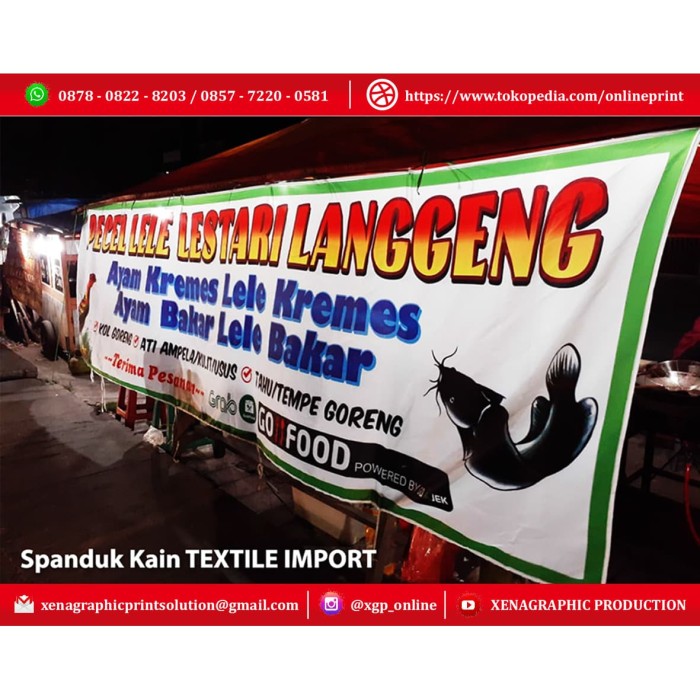 Jual SABLON  SPANDUK  KAIN  PECEL LELE AYAM PALING MURAH 