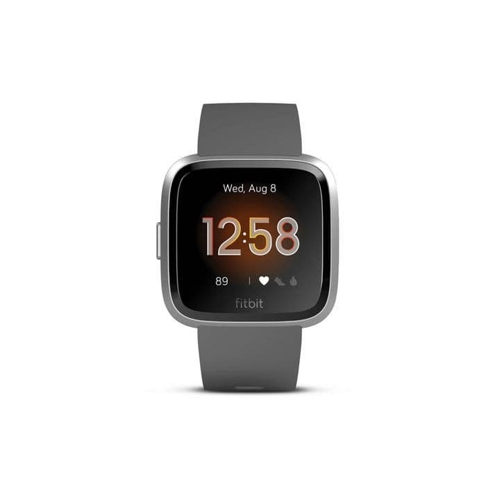 fitbit versa lite charcoal silver