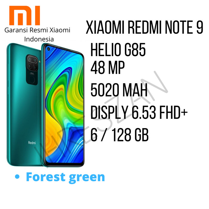 Jual Xiaomi Redmi Note 9 6/128 GB 6GB 128GB Garansi Resmi