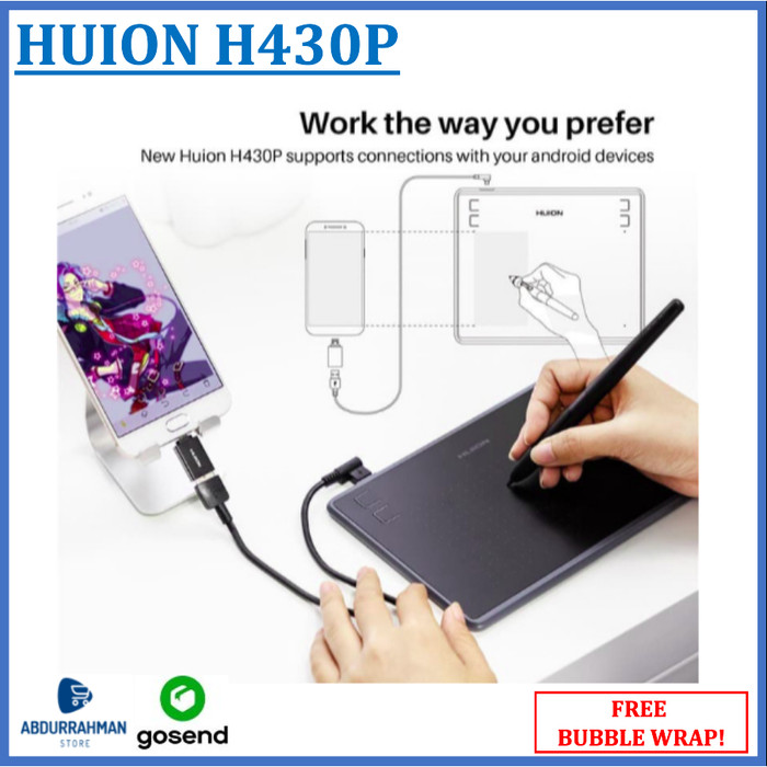 Jual Huion H430P 430 Pro Pen Grafik Drawing Tablet HP