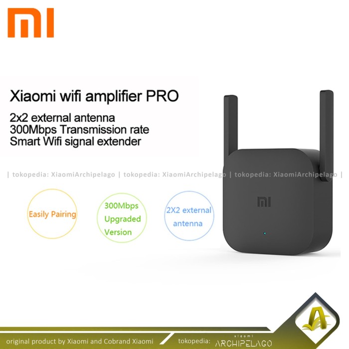 Jual Xiaomi Pro WiFi Amplify 2 Range Extender Repeater 300Mbps