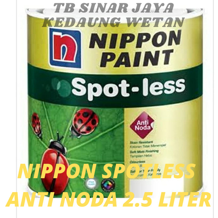 Jual Cat Tembok Anti noda Nippon Spotless 2.5 Liter/ Galon ...