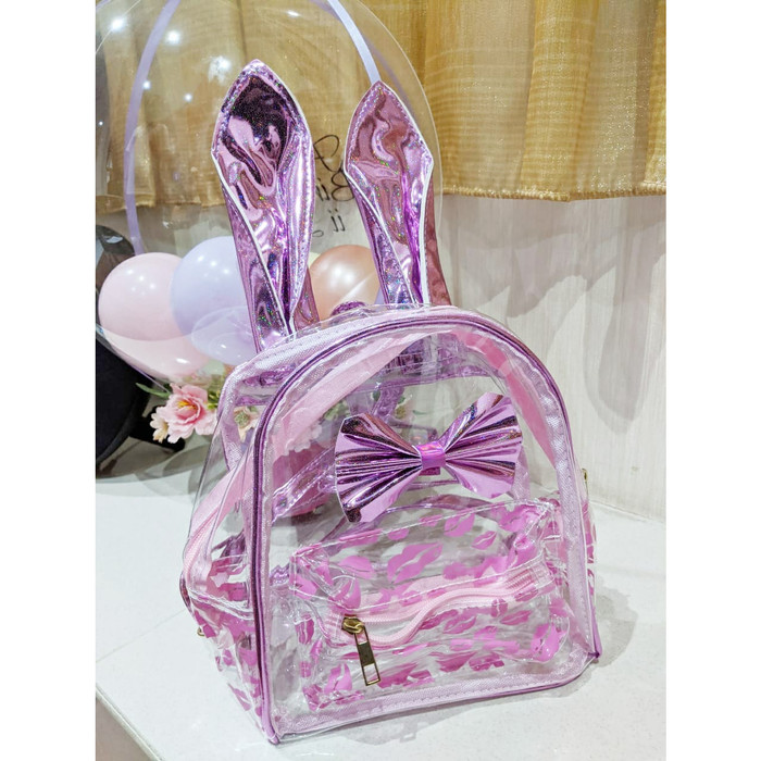 Jual tas ransel anak lucu imut kelinci kuping bening 