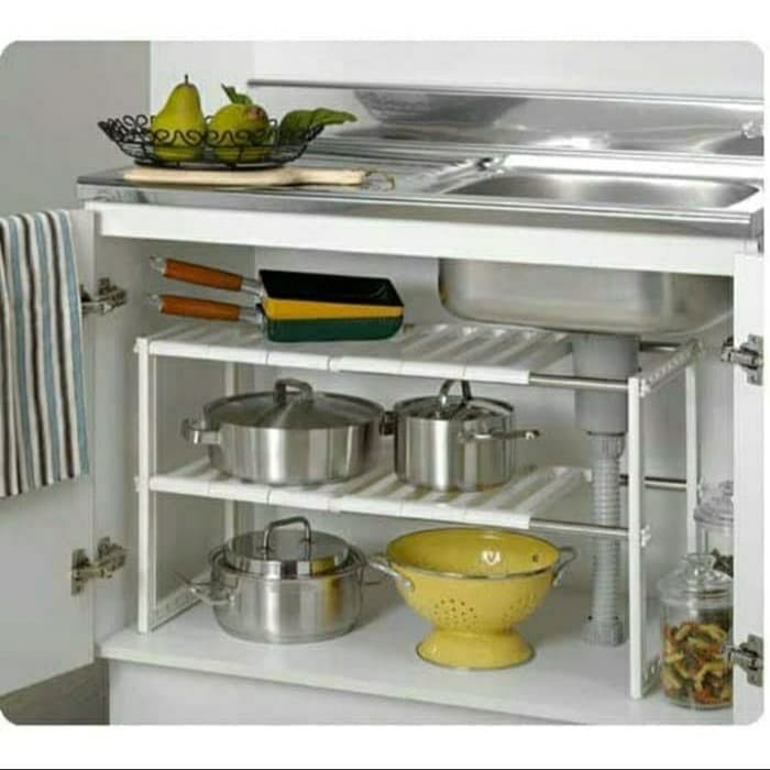 Jual RAK DAPUR PANCI PIRING BAWAH WASTAFEL 2 SUSUN Murah 