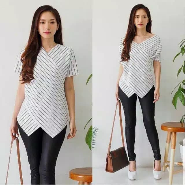 Jual Fashion  Wanita  Atasan Kaos  Tshirt Blouse Ediz Top 