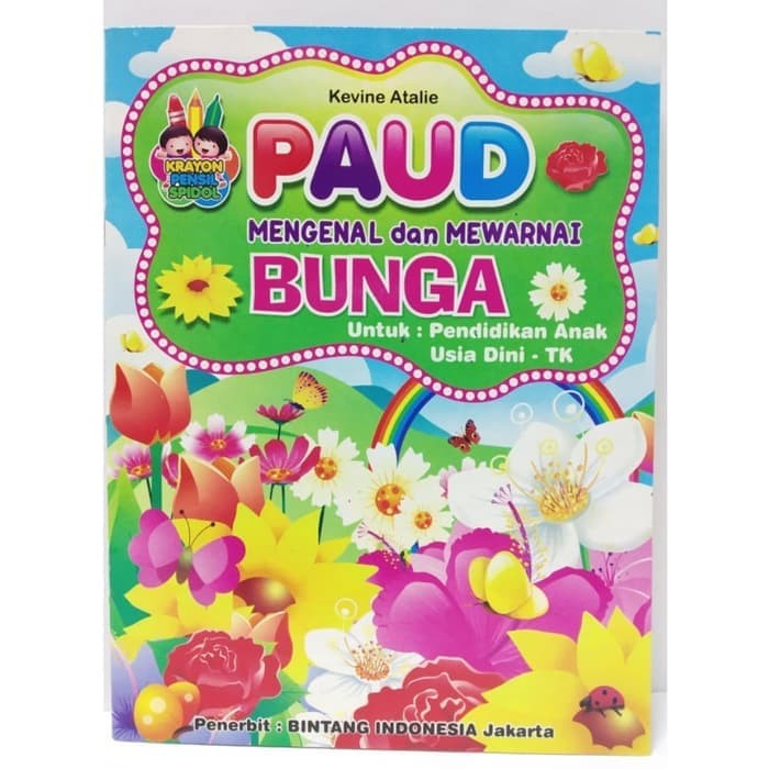 Jual Buku Edukatif Anak Paud Tk Mengenal Dan Mewarnai Kecil Bunga