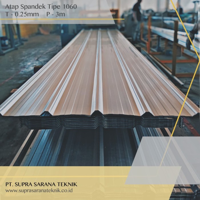 Jual Atap Spandek T 0 25 mm P 3 meter Spandeck Zincalum Jual Atap Spandek T 0 25 mm P 3 meter Spandeck Zincalum