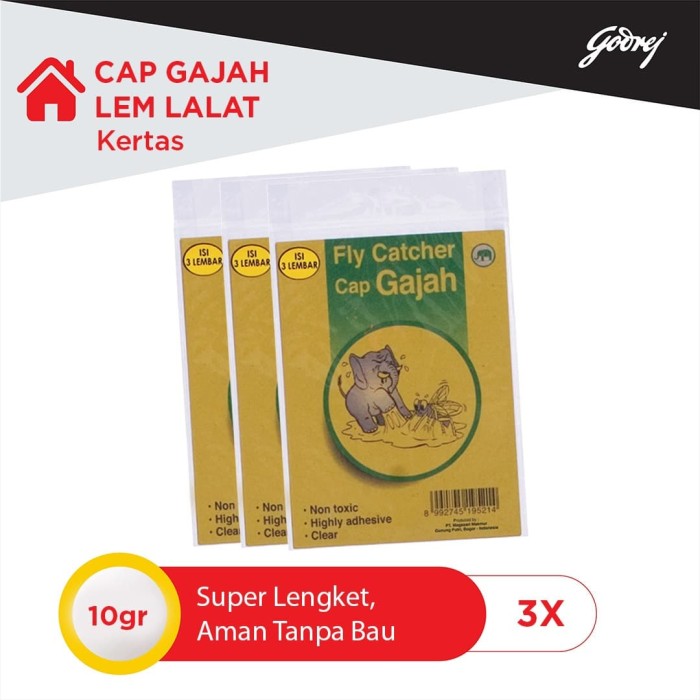 Promo Cap Gajah Lem Lalat Kertas 3s- 3pcs - Jakarta   