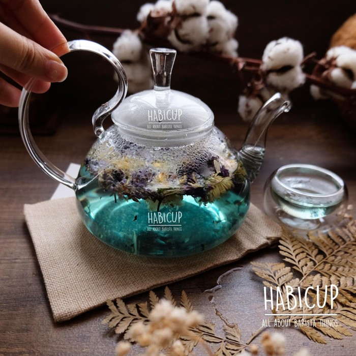 Jual Teko Kaca Teh 800 ml Clear Glass Kettle Tea  Jual Teko Kaca Teh 800 ml Clear Glass Kettle Tea