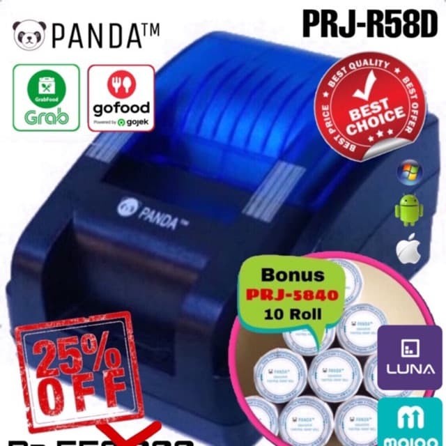 Jual PRINTER BLUETOOTH POS-KASIR-PPOB PANDA PRJ-R58D