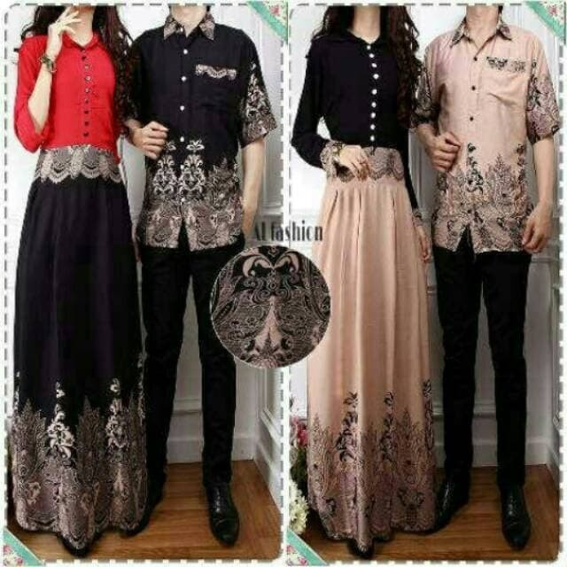 Jual Batik Modern Couple Keluarga Seragam Murah Lengan ...