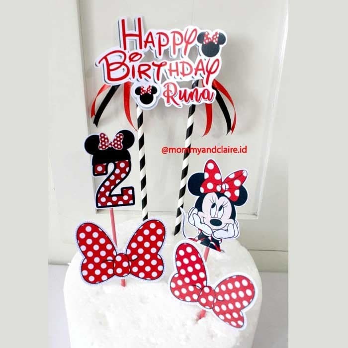 Jual Cake Topper Minnie Mouse Red Hiasan Kue Minnie Mouse Red Cake Topper Kota Tangerang Versailles Flower Tokopedia